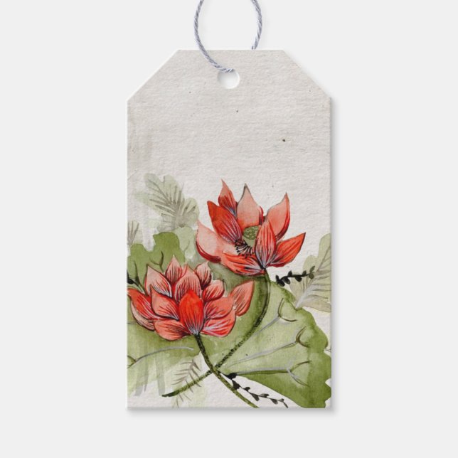 Lotus Blume Geschenkanhänger (Vorderseite)