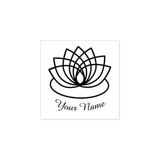 Lotus Blume Gummistempel (Prägung)
