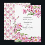 Lotus Blume Indian QR Code UAWG Wedding Einladung<br><div class="desc">Trendy Aquarellfarben Blütenhochzeit indische Einladung mit wildrosa Lotus Blume,  die auf Ihre Event-Besonderheiten angepasst werden können. Ideal für jede Art von Thema oder Gartenhochzeit. Der QR-Code auf der Rückseite führt zu Ihrer Hochzeitsstelle,  wo die Menschen mehr und uAwg lernen können.</div>