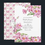 Lotus Blume Indian QR Code UAWG Wedding Einladung<br><div class="desc">Trendy Aquarellfarben Blütenhochzeit indische Einladung mit wildrosa Lotus Blume,  die auf Ihre Event-Besonderheiten angepasst werden können. Ideal für jede Art von Thema oder Gartenhochzeit. Der QR-Code auf der Rückseite führt zu Ihrer Hochzeitsstelle,  wo die Menschen mehr und uAwg lernen können.</div>