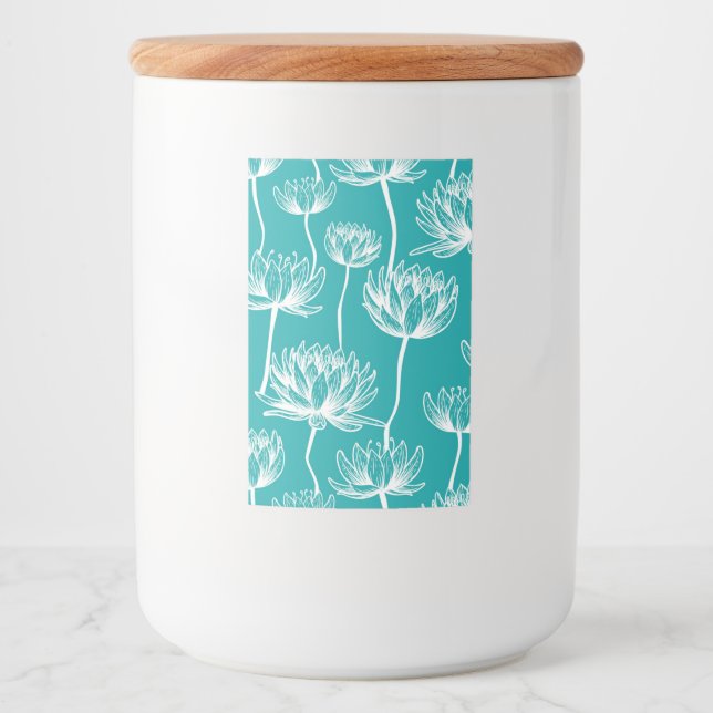 Lotus-Blume Lebensmitteletikett (Vorderseite)