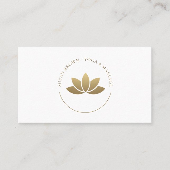 Lotus-Blume-Logo Visitenkarte (Vorderseite)