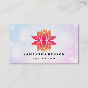 Lotus Blume Logo Yoga Business Card Visitenkarte