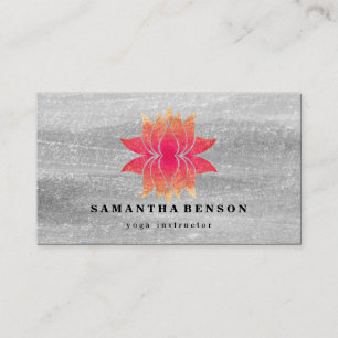 Lotus Blume Logo Yoga Visitenkarte