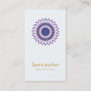 Lotus Blume Logos Heiltherapie Yoga Holistische Visitenkarte