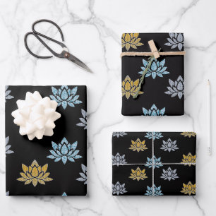 Lotus Blume Lotus Rodelbahn mit Aussicht Geschenkpapier Set