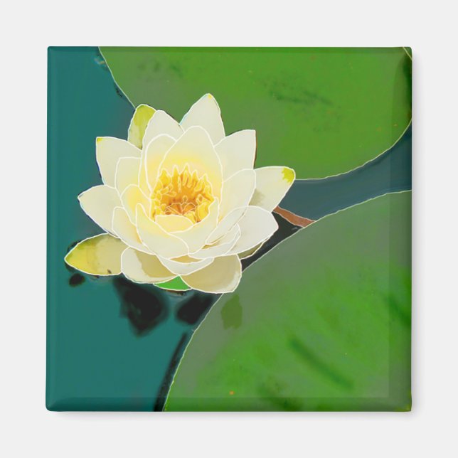 Lotus Blume Magnet (Vorne)