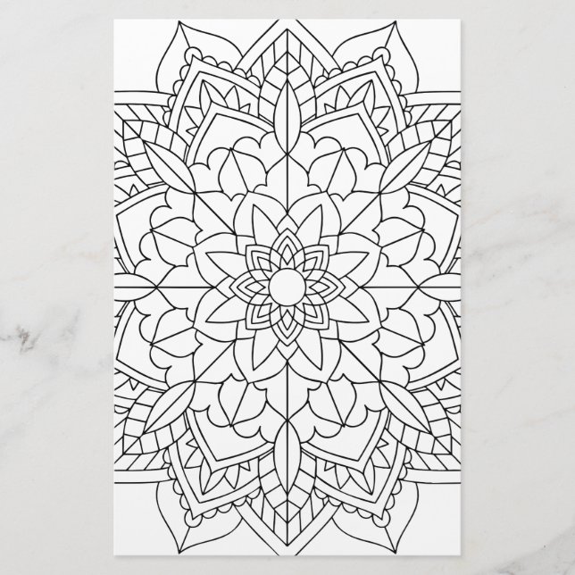 Lotus Blume Mandala Briefpapier (Vorderseite)