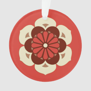 Lotus Blume Mandala, Mandarin Orange Ornament