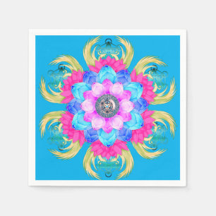 Lotus Blume Mandala Paper Napkins Serviette