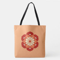 Lotus Blume Mandala, Pastel Orange und Mandarin