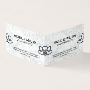 Lotus Blume Marbled Yoga-Lehrer Yoga Studio Visitenkarten