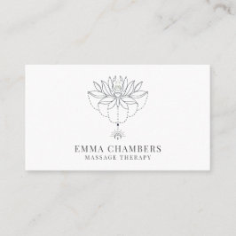 Lotus Blume Massage Therapeut Visitenkarte