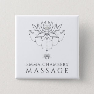 Lotus Blume Massagetherapeut Business Button