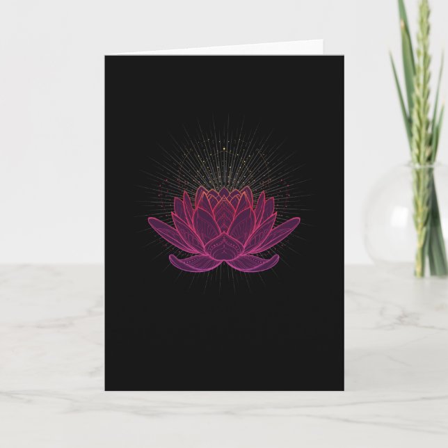 Lotus Blume Meditation Karte (Vorderseite)
