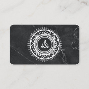 Lotus Blume Meditation Yoga-Lehrer Visitenkarte