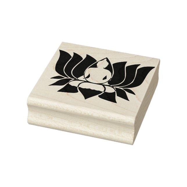 Lotus-Blume mit Buddha Gummistempel (Stempel)