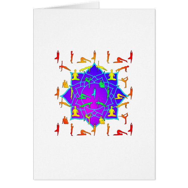 Lotus Blume mit Yoga-Posen (Vorne)