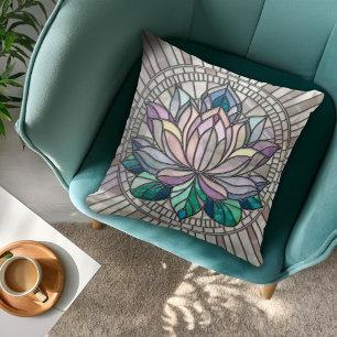 Lotus Blume Mosaik Art Kissen