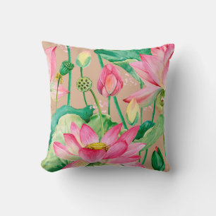 Lotus Blume nahtlos. botanisch Kissen