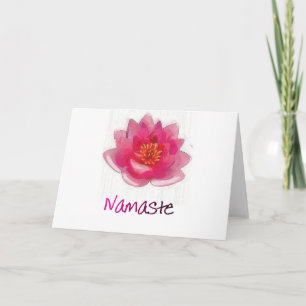 Lotus Blume "Namaste" Yoga Geschenke Karte