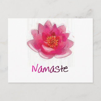 Lotus Blume "Namaste" Yoga Geschenke Postkarte