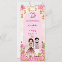 Lotus Blume niedlichen Brautpaar indische Hochzeit