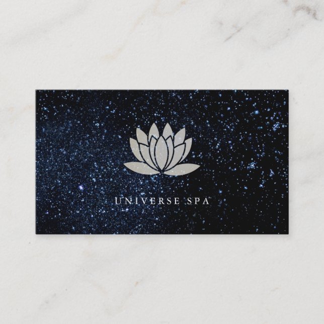 Lotus Blume / Night Sky Visitenkarte (Vorderseite)