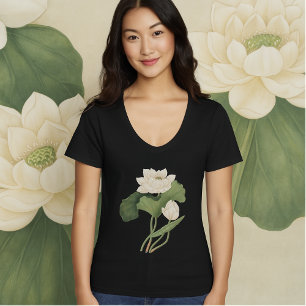 Lotus Blume Ostindien Botanische Kunst T-Shirt