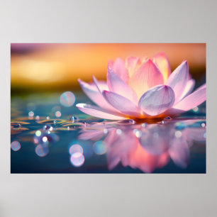 Lotus Blume Petal Nature Serene Calm Poster