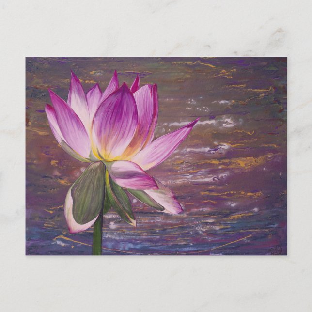 Lotus Blume Postkarte (Vorderseite)