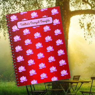 Lotus Blume Red Foil Hintergrundbild Notizblock