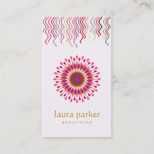 Lotus Blume Rosa Heiltherapie Yoga Holistisch Visitenkarte
