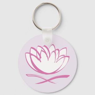 Lotus Blume Rosa und Weiß - Wellness Thema Schlüsselanhänger