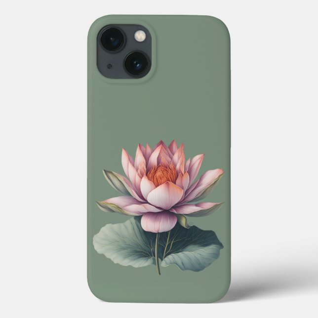 Lotus Blume Rosa Wasserfarbe Case-Mate iPhone Hülle (Rückseite)