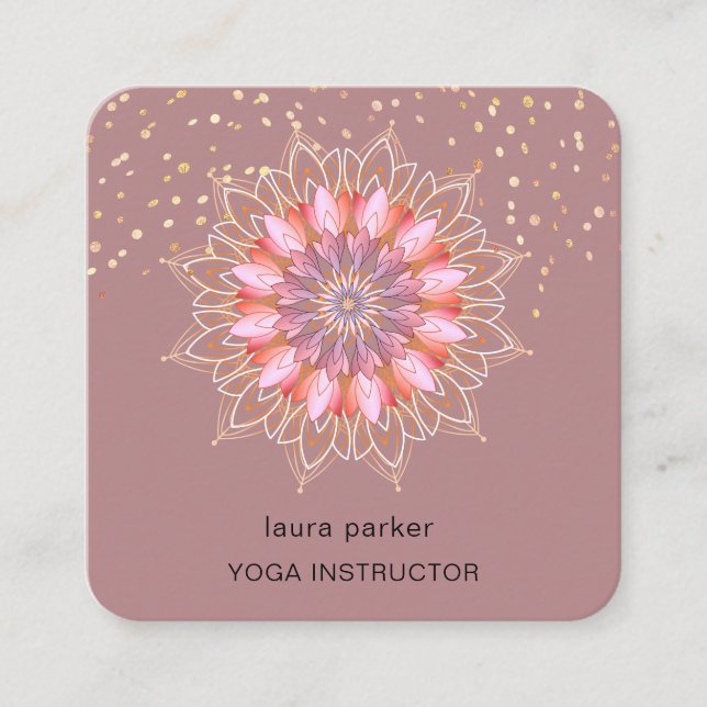 Lotus Blume Rose Golden Traumstrecke Airolo - Glet Quadratische Visitenkarte (Vorderseite)