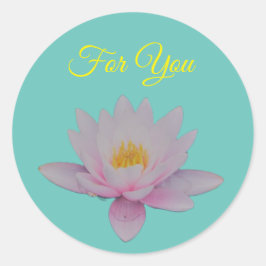 Lotus Blume Runder Aufkleber