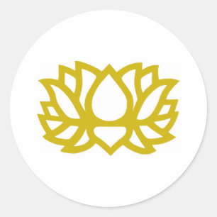Lotus Blume Runder Aufkleber