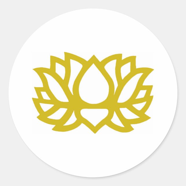 Lotus Blume Runder Aufkleber (Vorderseite)