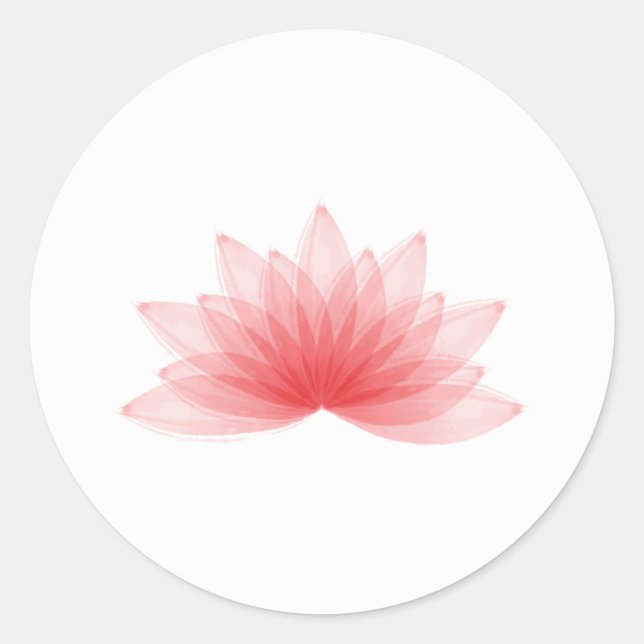 Lotus Blume Runder Aufkleber (Vorderseite)