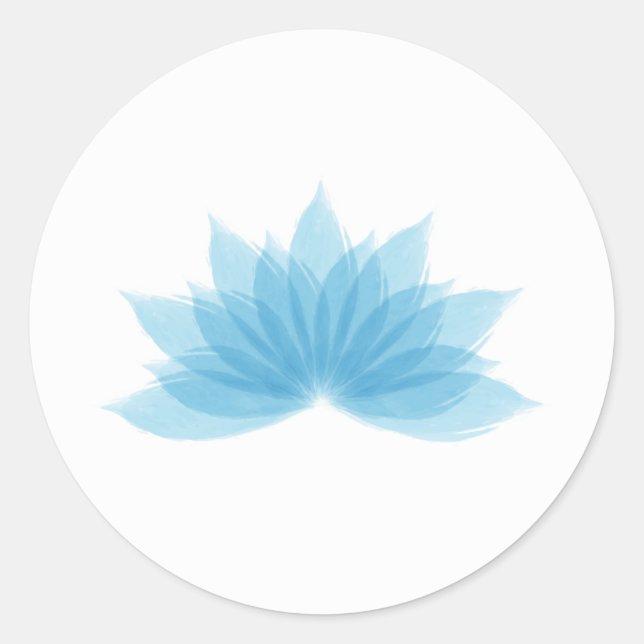 Lotus-Blume Runder Aufkleber (Vorderseite)