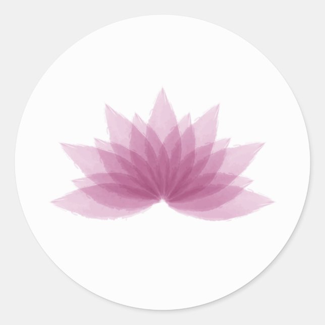 Lotus Blume Runder Aufkleber (Vorderseite)