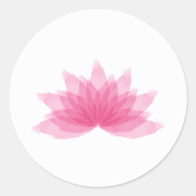 Lotus Blume Runder Aufkleber (Vorderseite)