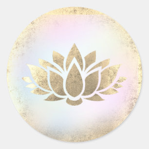 Lotus-Blume Runder Aufkleber