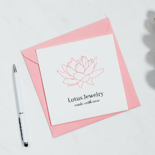 Lotus Blume Schmuck Schmuck Logo Diskontcode Quadratische Visitenkarte
