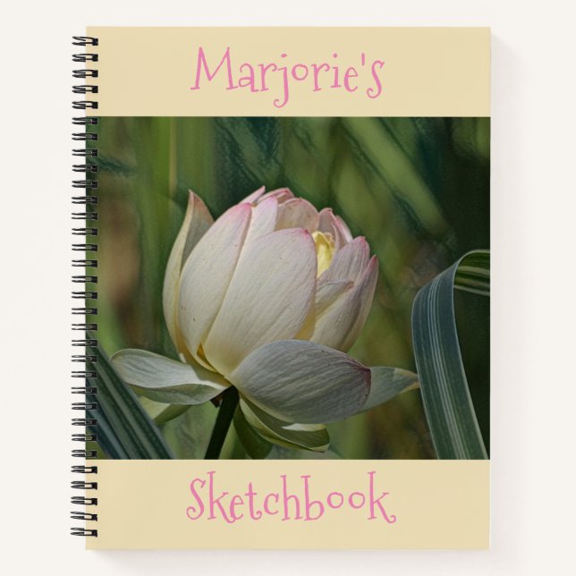 Lotus Blume Sketchbook Notizbuch (Vorderseite)