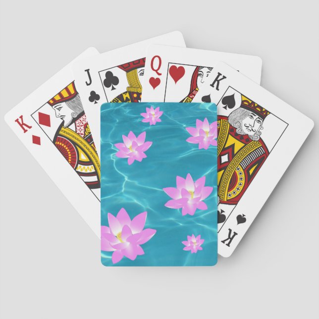 Lotus Blume Spielkarten (Rückseite)