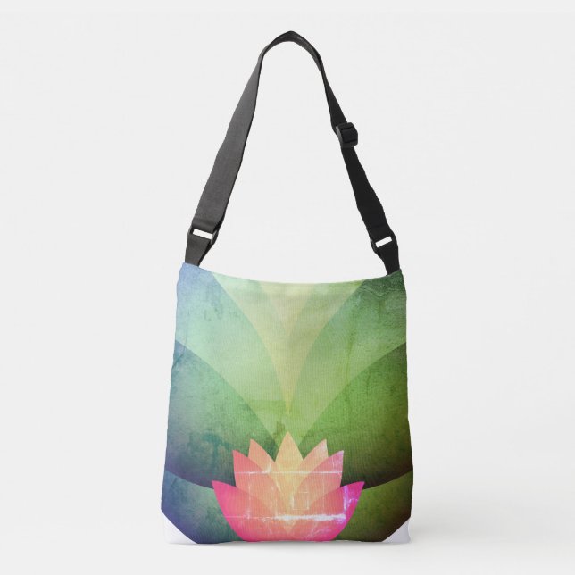 Lotus Blume Tragetaschen Mit Langen Trägern (Vorderseite)