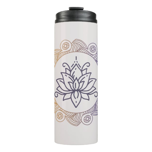 Lotus Blume Tumbler Thermosbecher (Vorderseite)