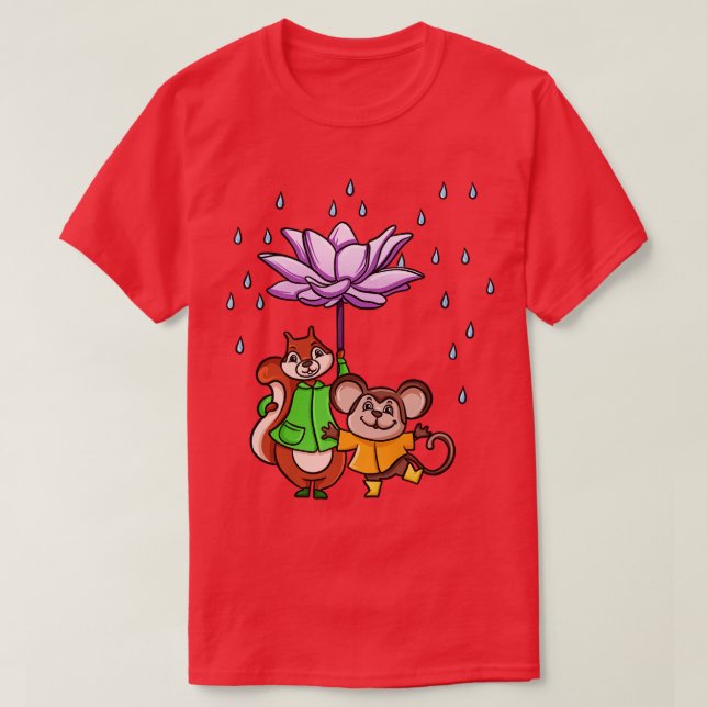 Lotus Blume Umbrella T-Shirt (Design vorne)